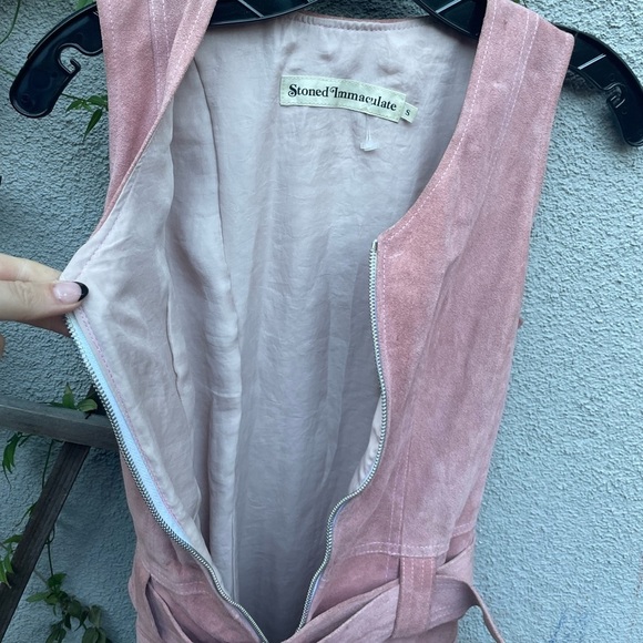 Stoned Immaculate fonda suede dress in Pink Rare - Picture 8 of 12